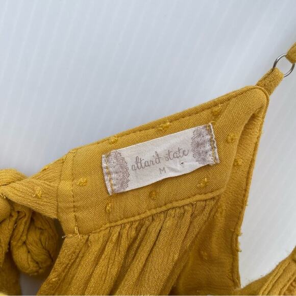 Altar’d State yellow tie back detail eyelet ruffle straps size medium - Picture 7 of 11
